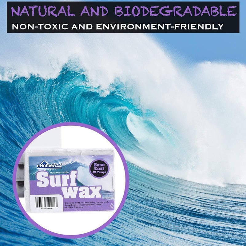 EHOMEA2Z Surfboard Wax Basecoat Bundle with Sticky Bumps Cool Cold Surf Wax Surfboard Surfing Accessories Surfing Wax (4) - Image 3